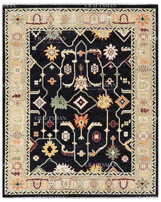 8x10 feet Wool Hand-Knotted Oushak-Inspired Rug | Craftsman Rugs Exclusive