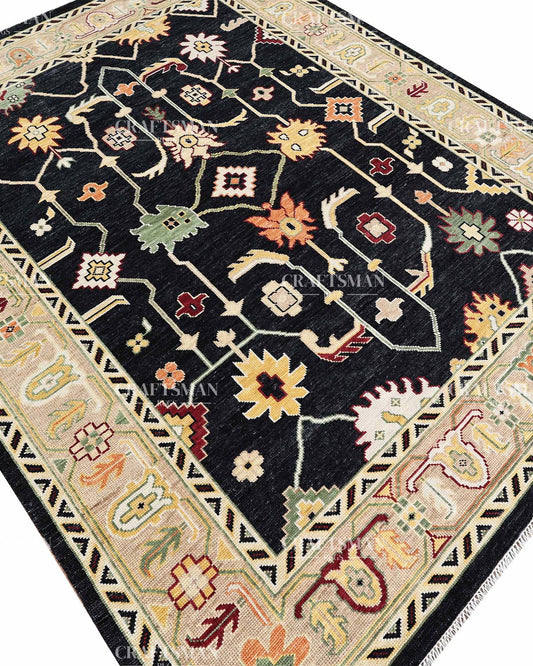 Konya Wool Hand-Knotted Oushak-Inspired Rug
