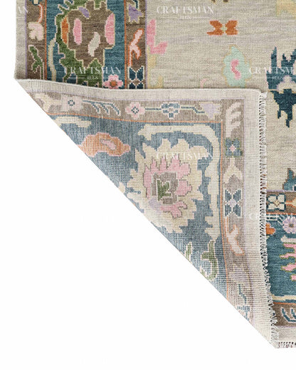 Troya Wool Hand-Knotted Oushak-Inspired Rug