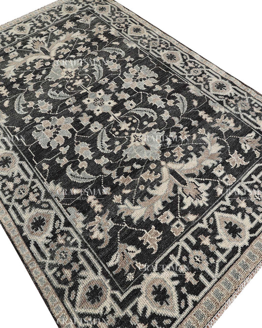 Ephesus Wool Hand-Knotted Oushak-Inspired Rug