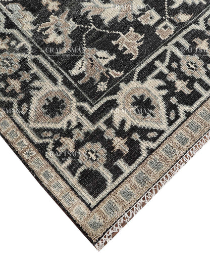 Ephesus Wool Hand-Knotted Oushak-Inspired Rug