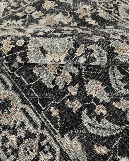 Ephesus Wool Hand-Knotted Oushak-Inspired Rug