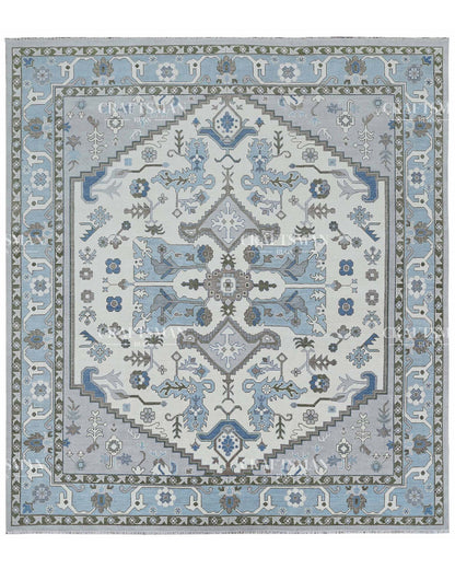 Terranova Wool Hand-Knotted Oushak-Inspired Rug