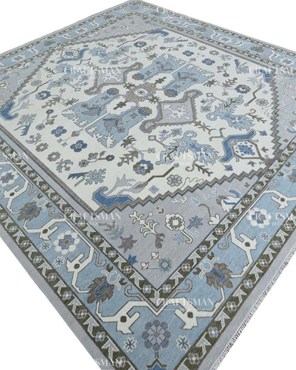 Terranova Wool Hand-Knotted Oushak-Inspired Rug
