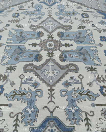 Terranova Wool Hand-Knotted Oushak-Inspired Rug