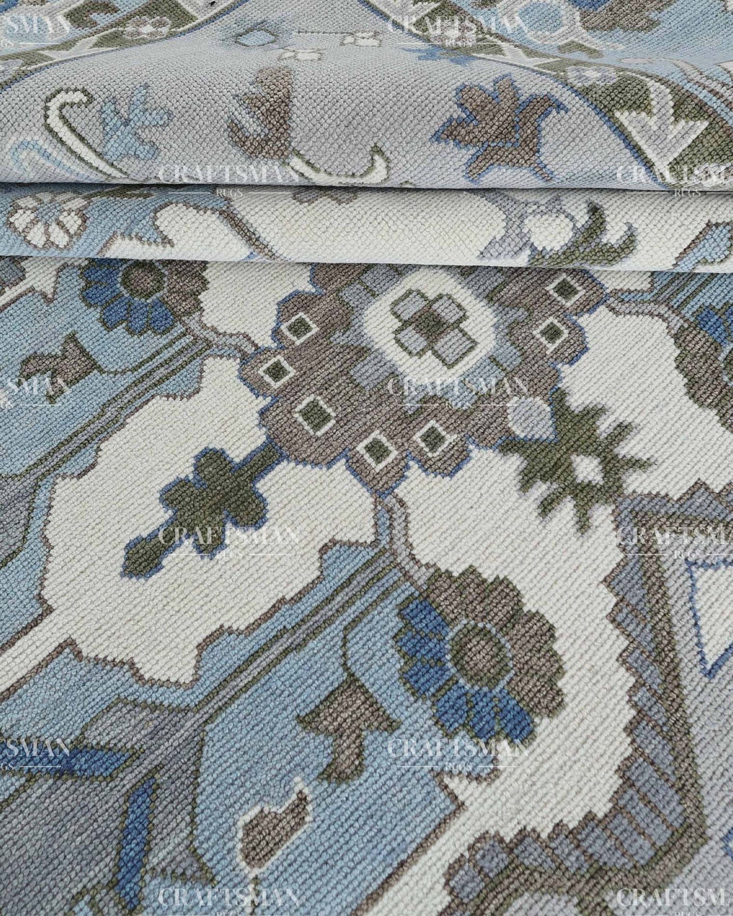 Terranova Wool Hand-Knotted Oushak-Inspired Rug