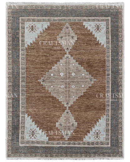 Yorin Wool Hand-Knotted Oushak-Inspired Rug