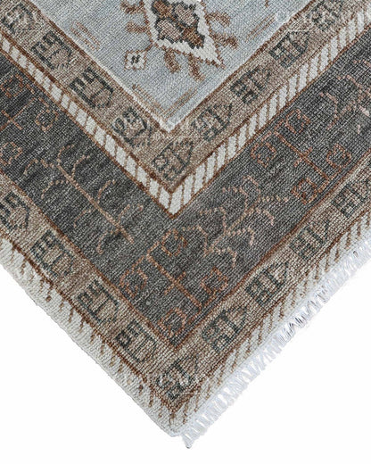 Yorin Wool Hand-Knotted Oushak-Inspired Rug
