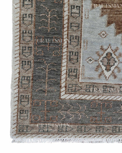 Yorin Wool Hand-Knotted Oushak-Inspired Rug