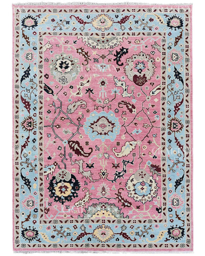 Lorva Wool Hand-Knotted Oushak-Inspired Rug
