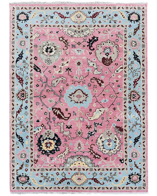 Lorva Wool Hand-Knotted Oushak-Inspired Rug
