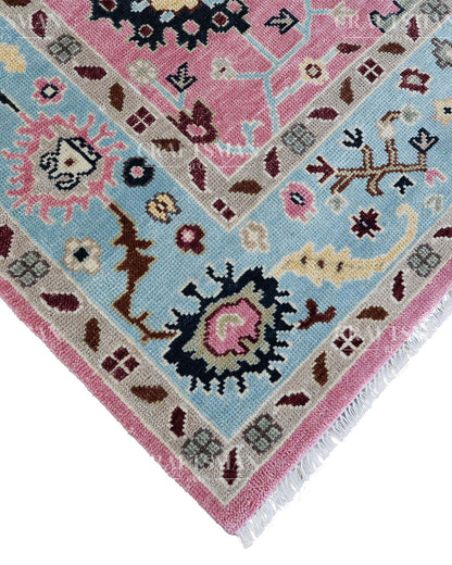 Lorva Wool Hand-Knotted Oushak-Inspired Rug