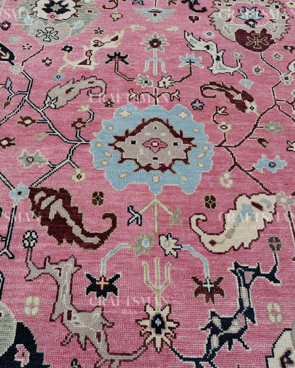 Lorva Wool Hand-Knotted Oushak-Inspired Rug