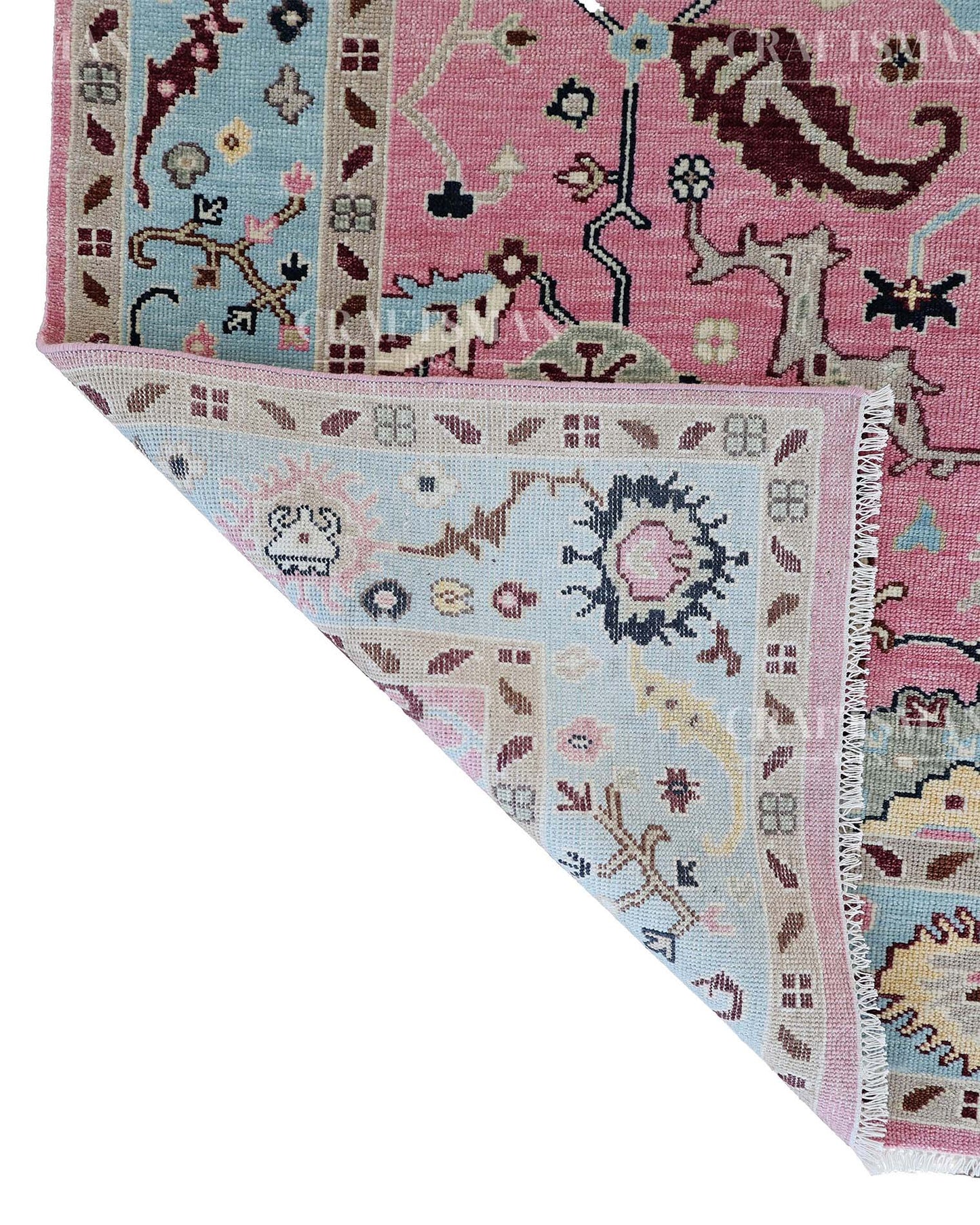 Lorva Wool Hand-Knotted Oushak-Inspired Rug