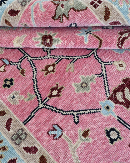Lorva Wool Hand-Knotted Oushak-Inspired Rug