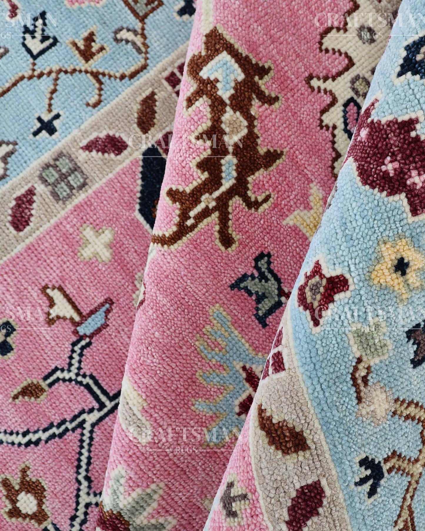 Lorva Wool Hand-Knotted Oushak-Inspired Rug