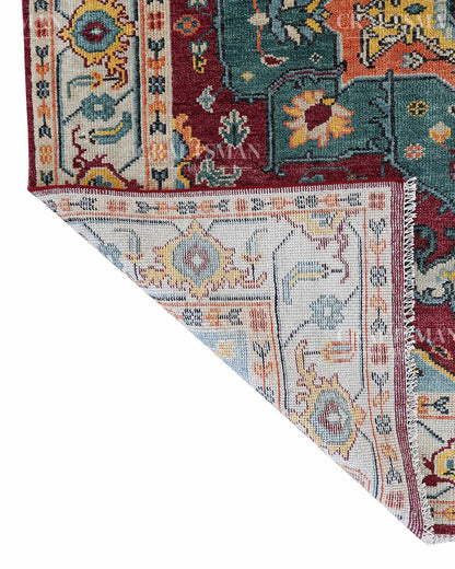 Vinra Wool Hand-Knotted Oushak-Inspired Rug