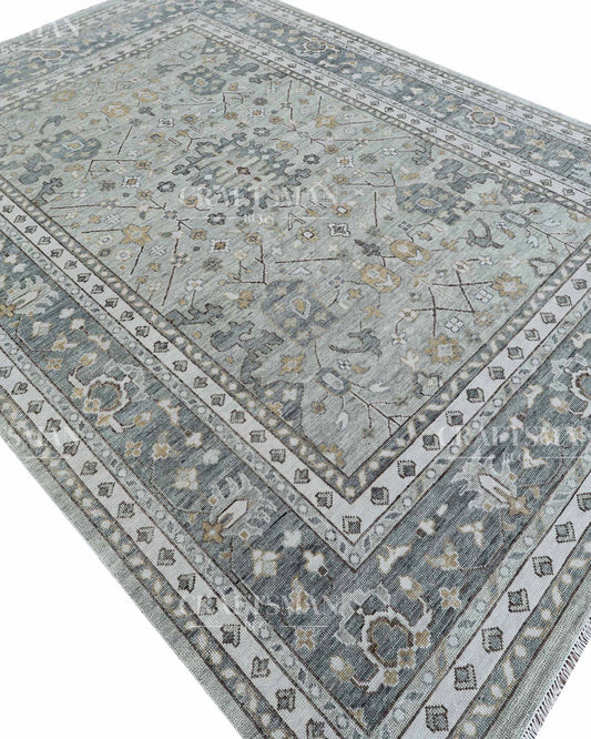Eorin Wool Hand-Knotted Oushak-Inspired Rug