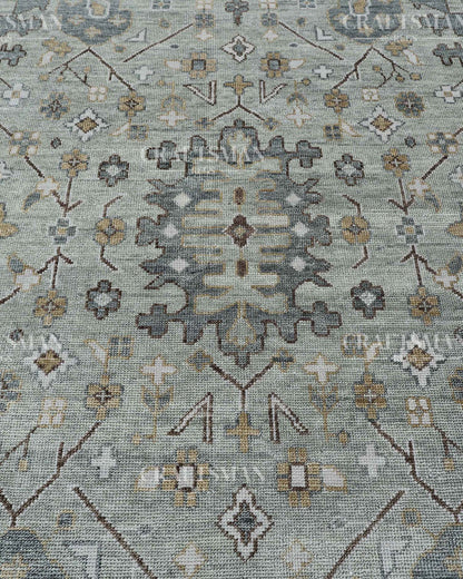 Eorin Wool Hand-Knotted Oushak-Inspired Rug