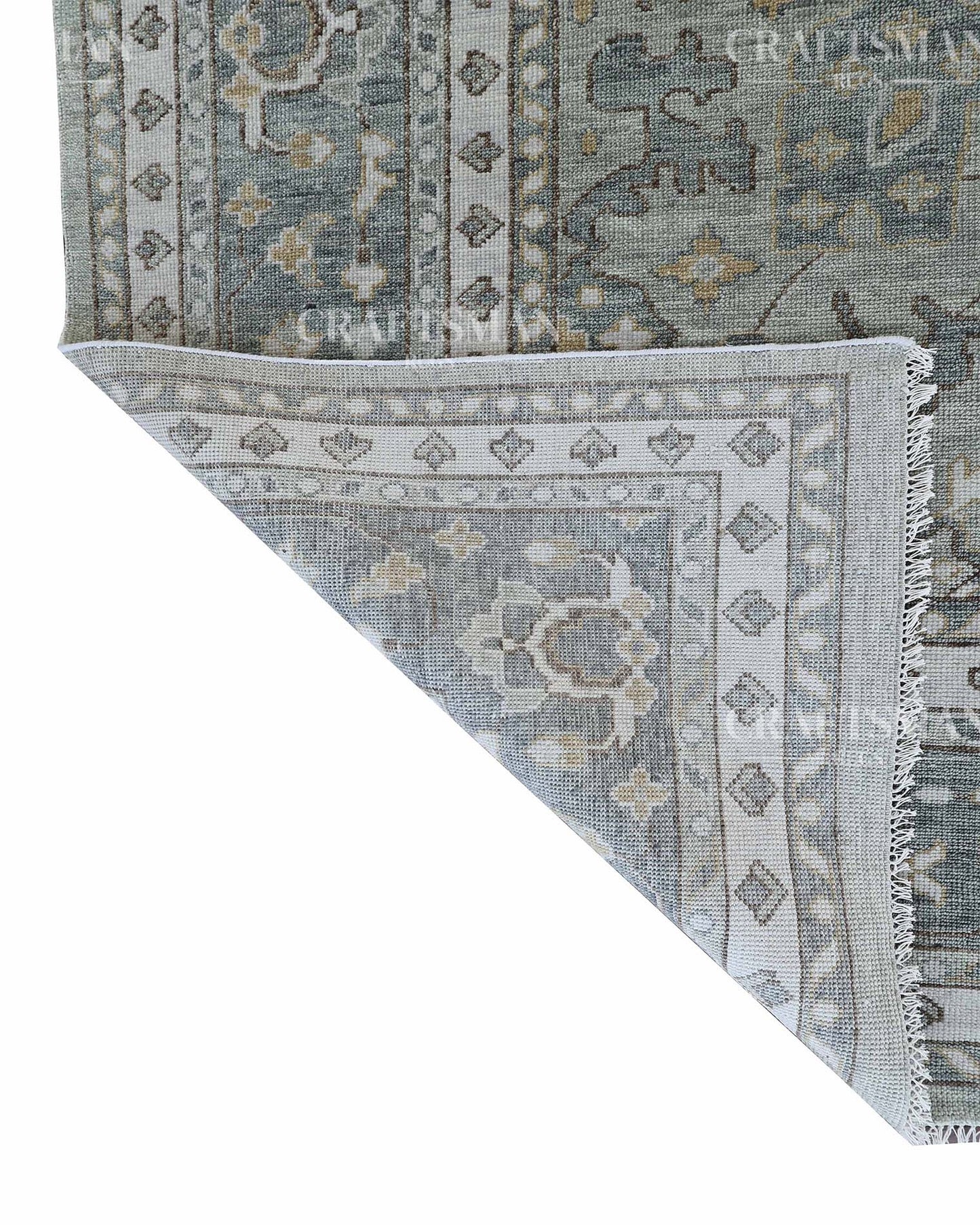 Eorin Wool Hand-Knotted Oushak-Inspired Rug