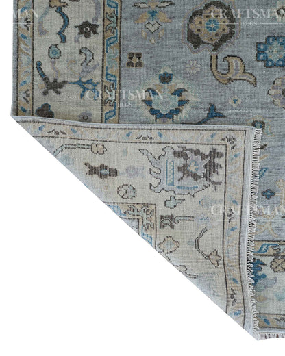 Calvis Wool Hand-Knotted Oushak-Inspired Rug