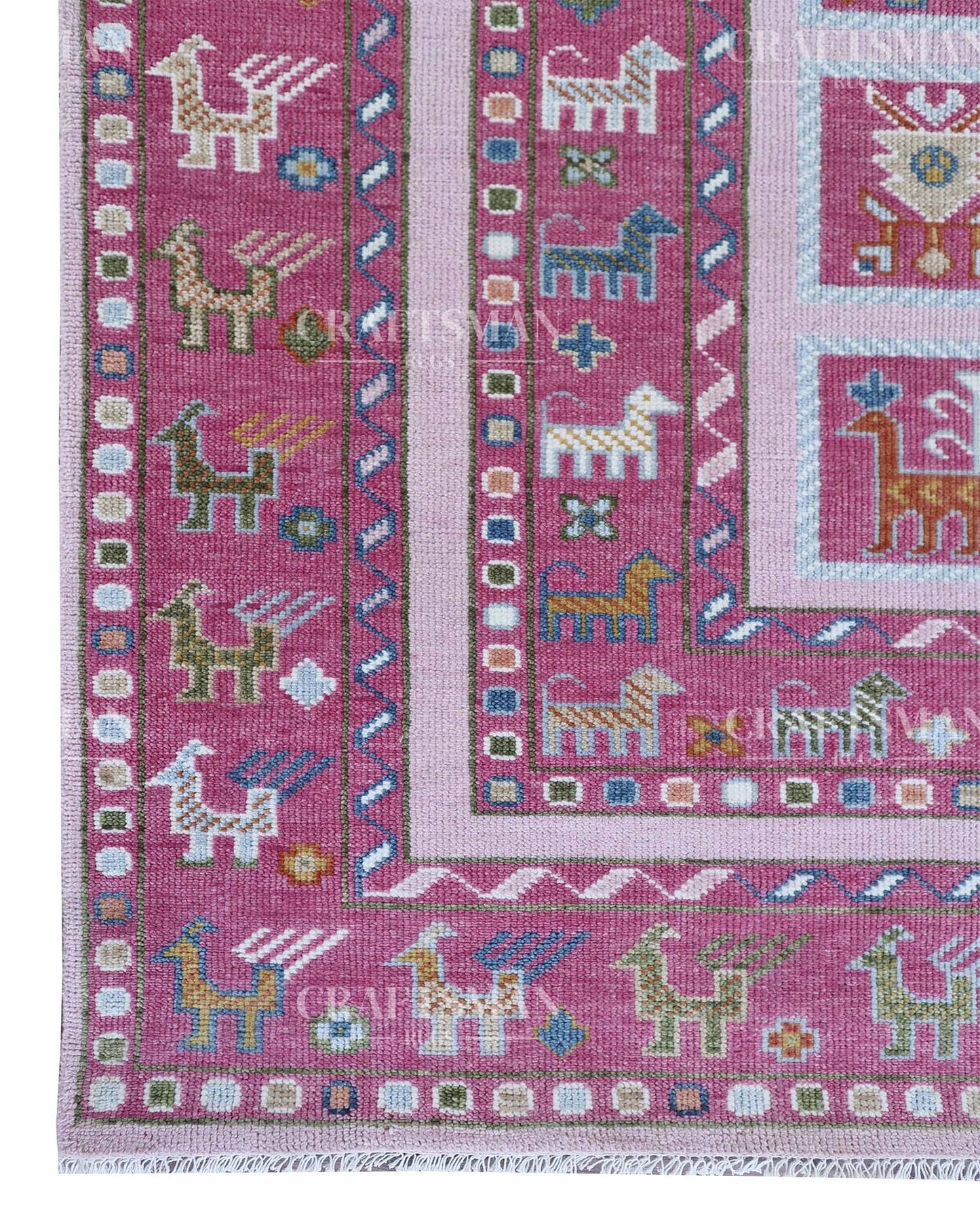 Tavris Wool Hand-Knotted Oushak-Inspired Rug