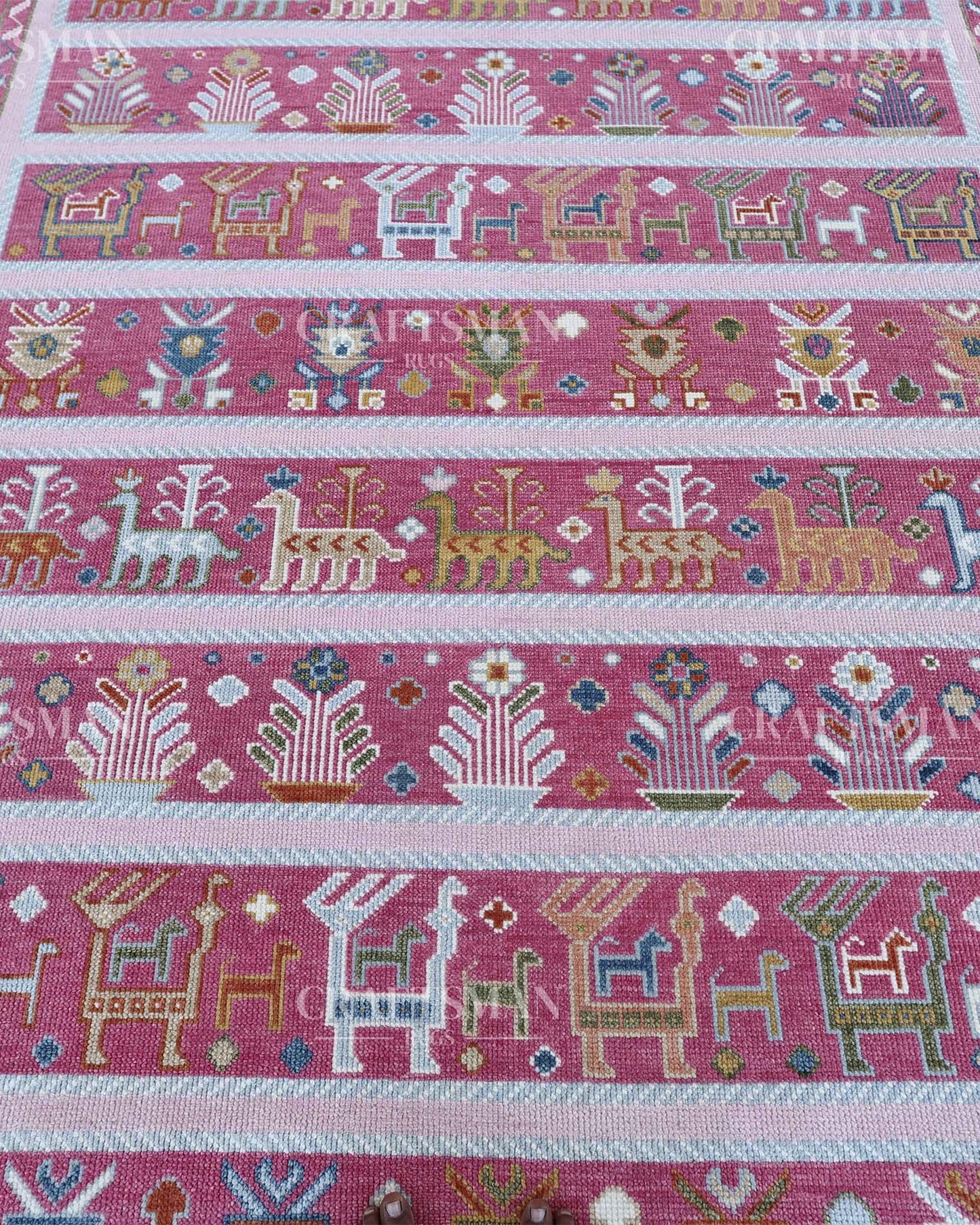 Tavris Wool Hand-Knotted Oushak-Inspired Rug