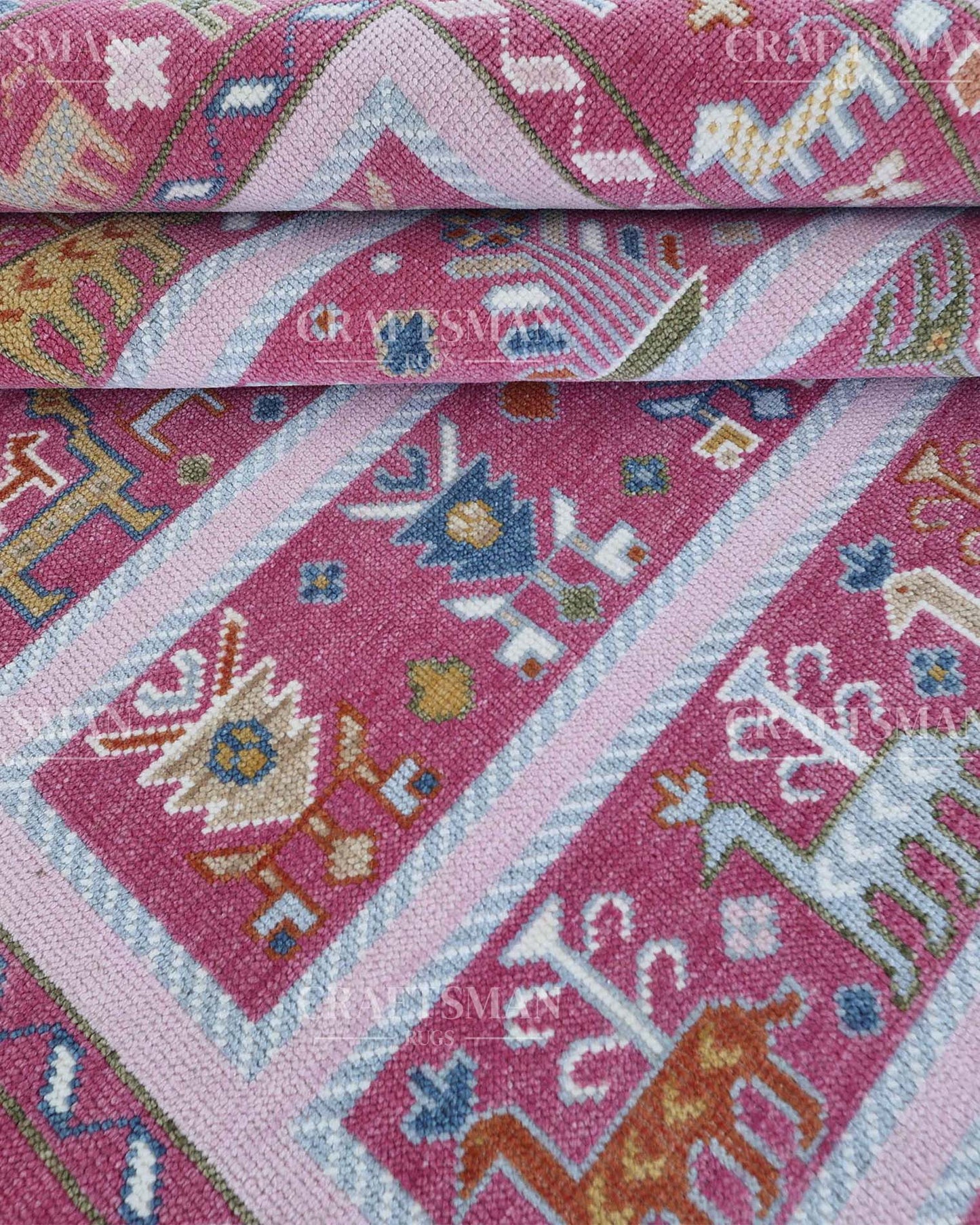 Tavris Wool Hand-Knotted Oushak-Inspired Rug