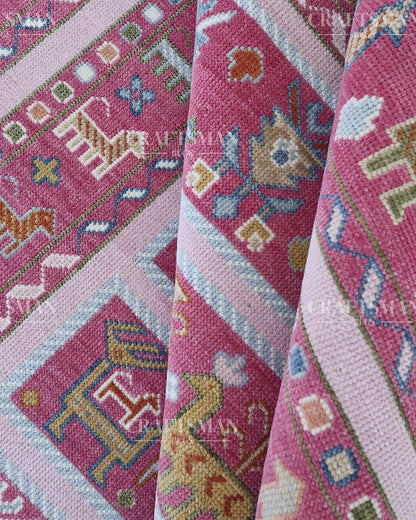 Tavris Wool Hand-Knotted Oushak-Inspired Rug