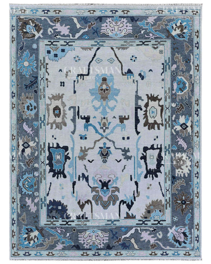 Oslin Wool Hand-Knotted Oushak-Inspired Rug