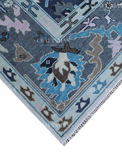Oslin Wool Hand-Knotted Oushak-Inspired Rug