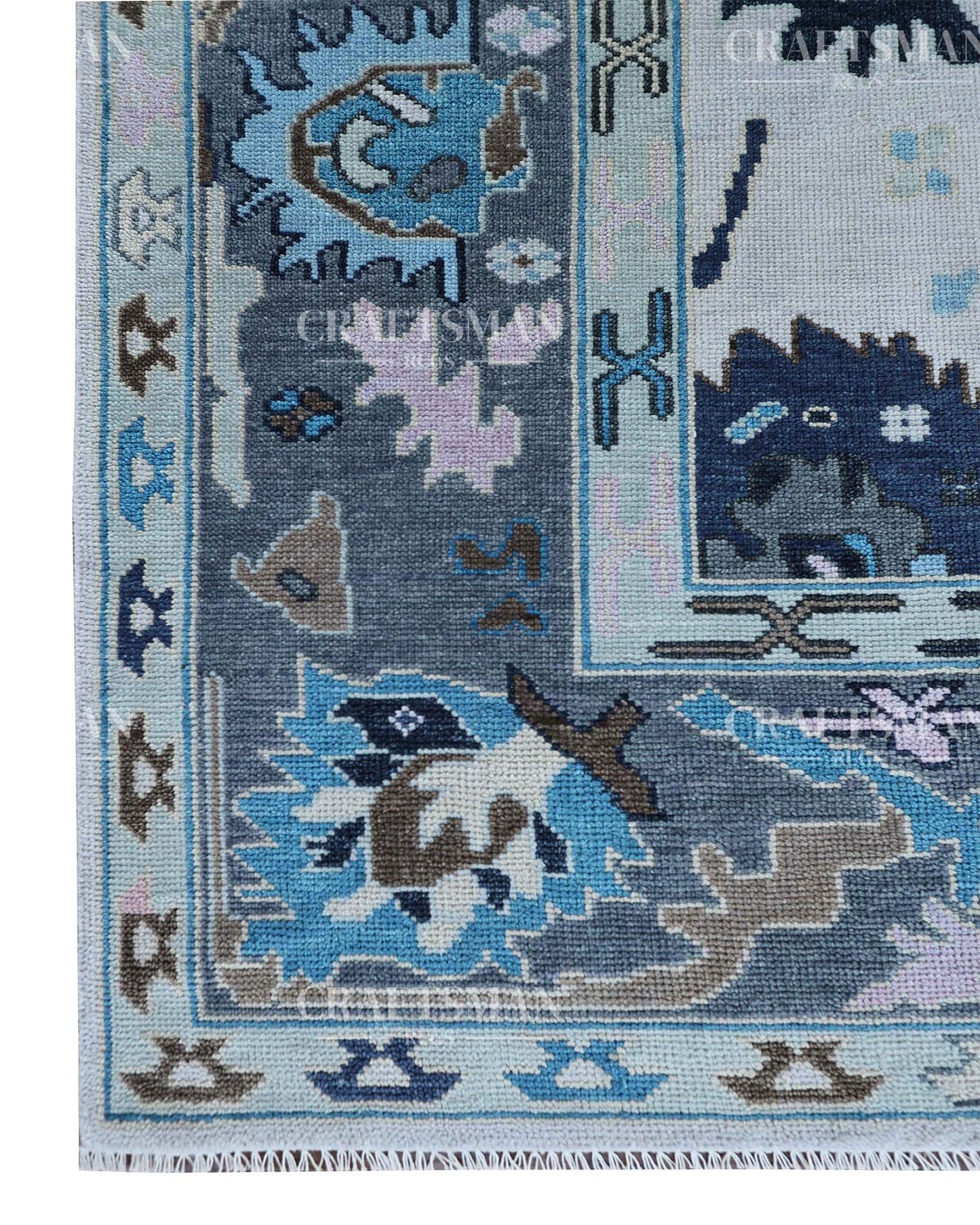 Oslin Wool Hand-Knotted Oushak-Inspired Rug