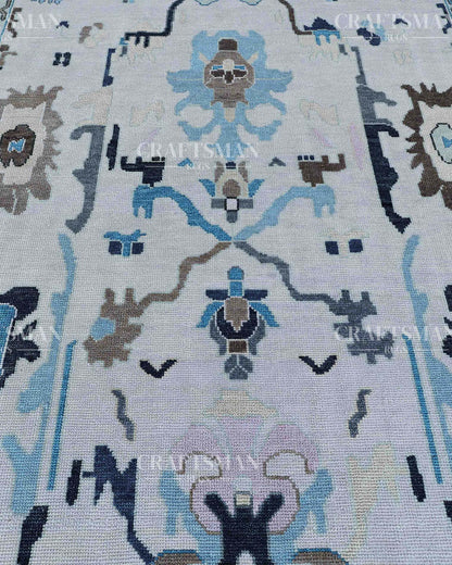 Oslin Wool Hand-Knotted Oushak-Inspired Rug