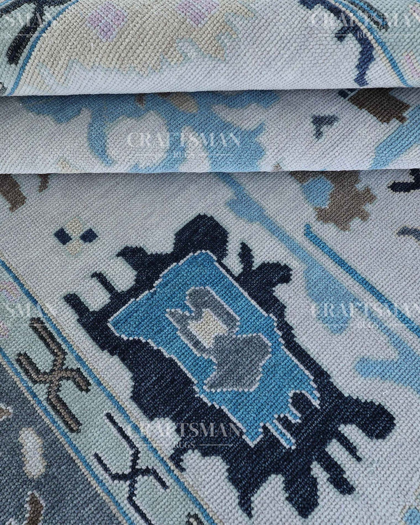 Oslin Wool Hand-Knotted Oushak-Inspired Rug