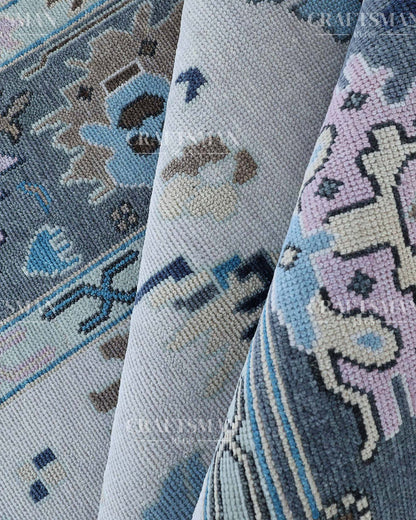 Oslin Wool Hand-Knotted Oushak-Inspired Rug