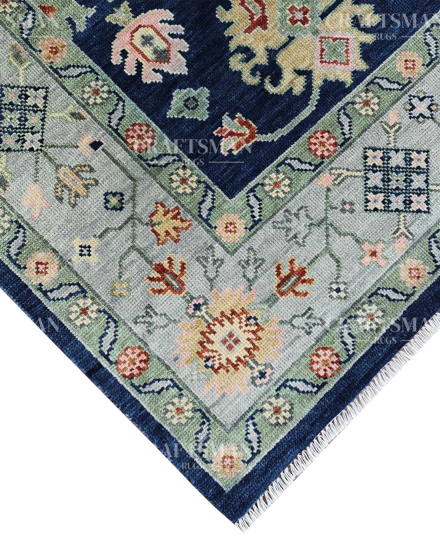 Arlis Wool Hand-Knotted Oushak-Inspired Rug