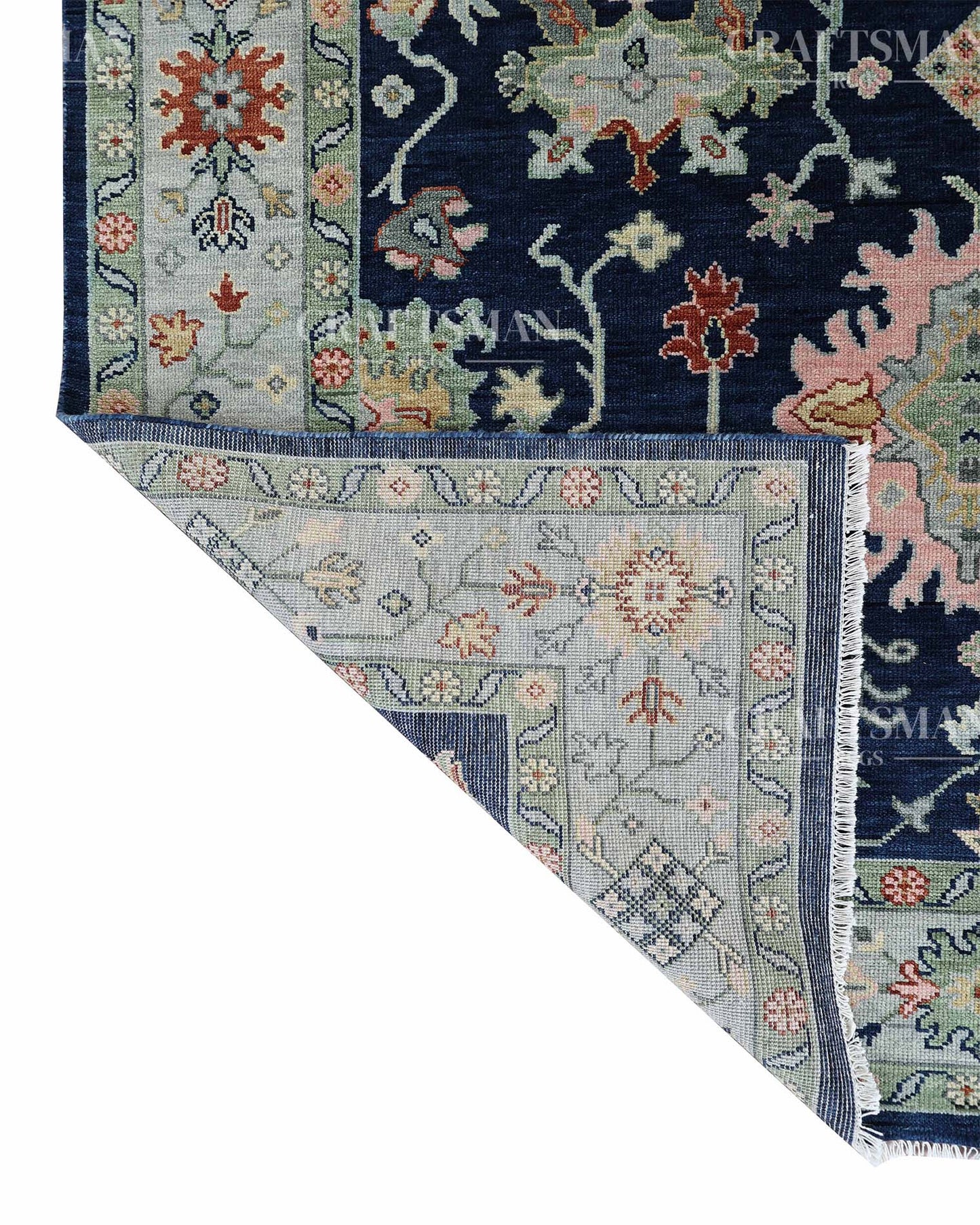 Arlis Wool Hand-Knotted Oushak-Inspired Rug