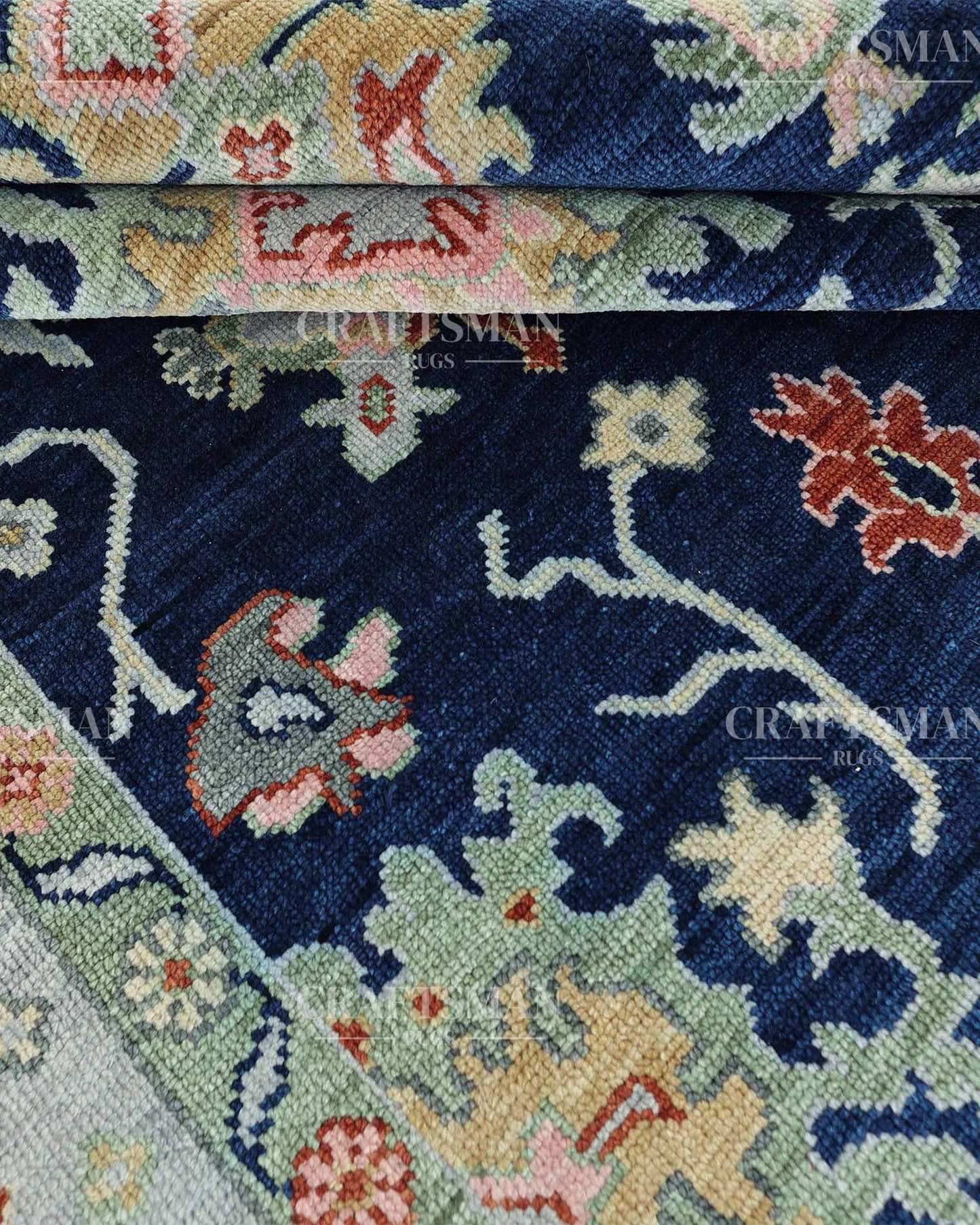 Arlis Wool Hand-Knotted Oushak-Inspired Rug