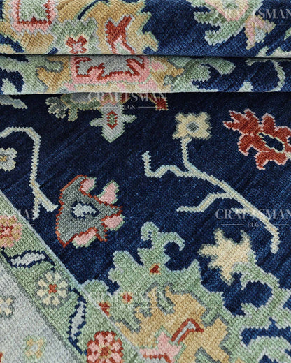 Arlis Wool Hand-Knotted Oushak-Inspired Rug