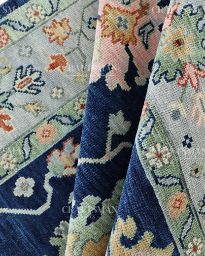 Arlis Wool Hand-Knotted Oushak-Inspired Rug