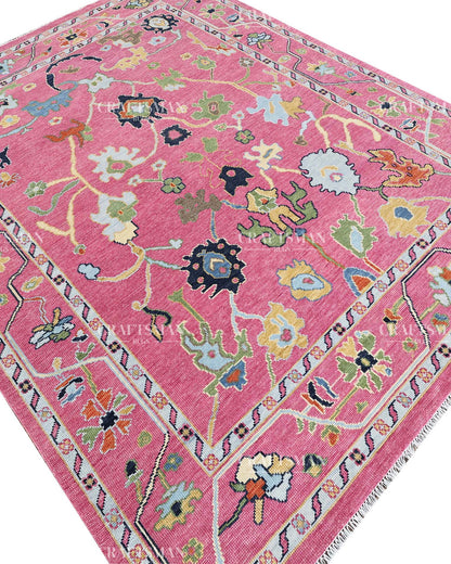 8x10 feet Wool Hand-Knotted Oushak-Inspired Rug | Craftsman Rugs Exclusive