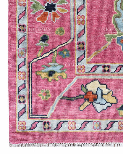 8x10 feet Wool Hand-Knotted Oushak-Inspired Rug | Craftsman Rugs Exclusive