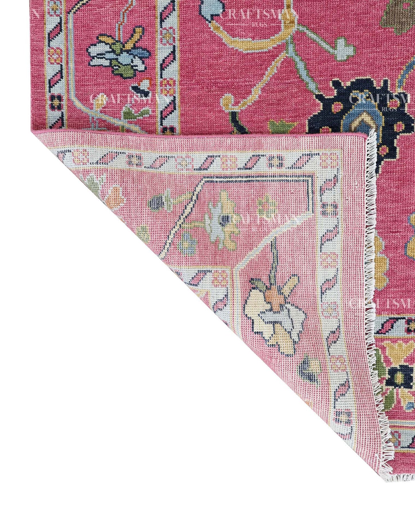 8x10 feet Wool Hand-Knotted Oushak-Inspired Rug | Craftsman Rugs Exclusive