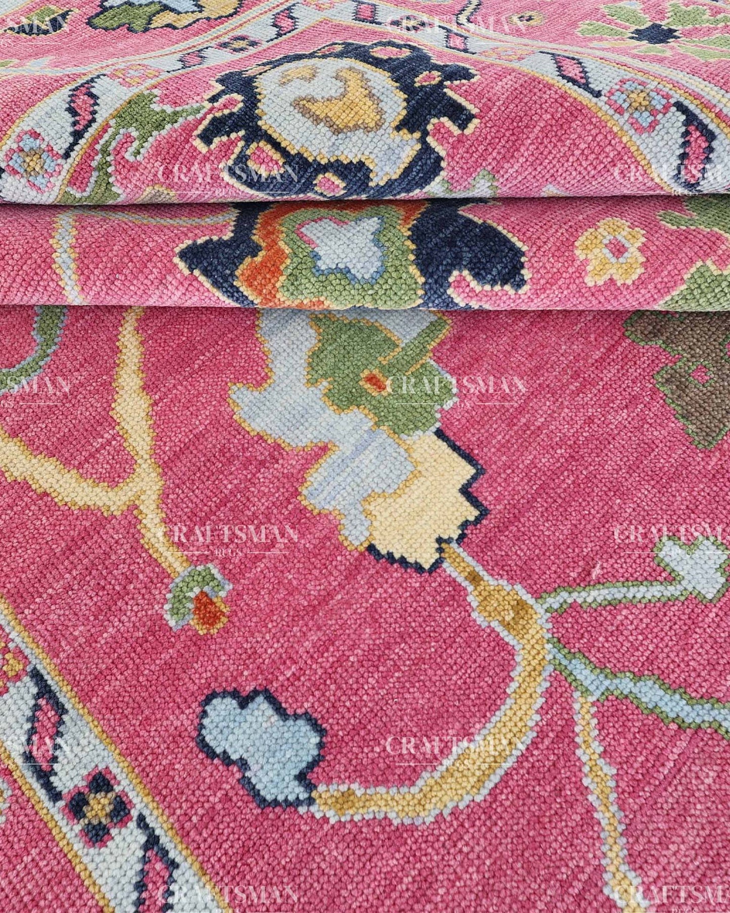 8x10 feet Wool Hand-Knotted Oushak-Inspired Rug | Craftsman Rugs Exclusive