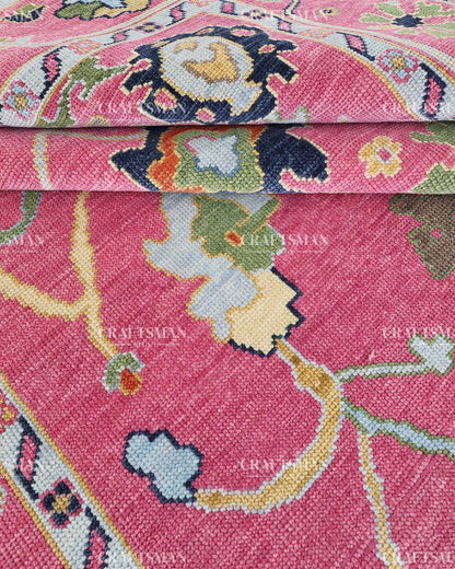 8x10 feet Wool Hand-Knotted Oushak-Inspired Rug | Craftsman Rugs Exclusive