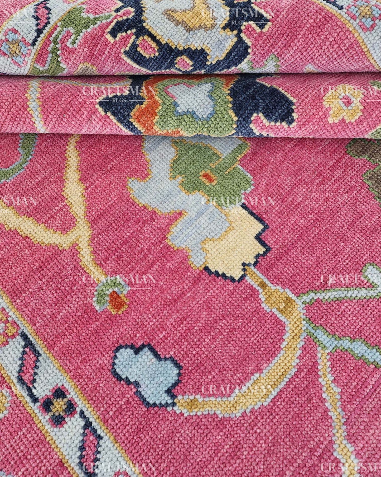 8x10 feet Wool Hand-Knotted Oushak-Inspired Rug | Craftsman Rugs Exclusive