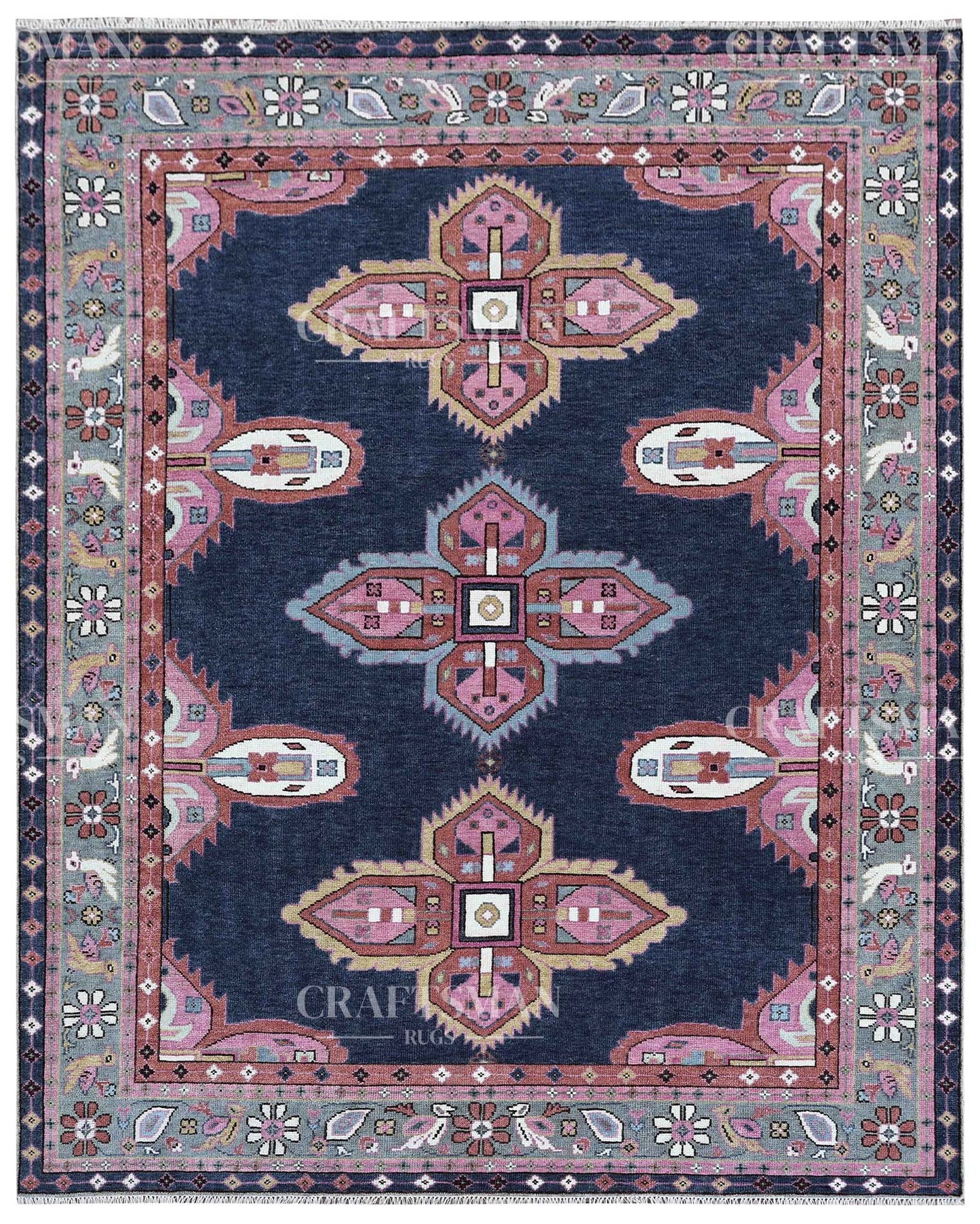 Solin Wool Hand-Knotted Oushak-Inspired Rug