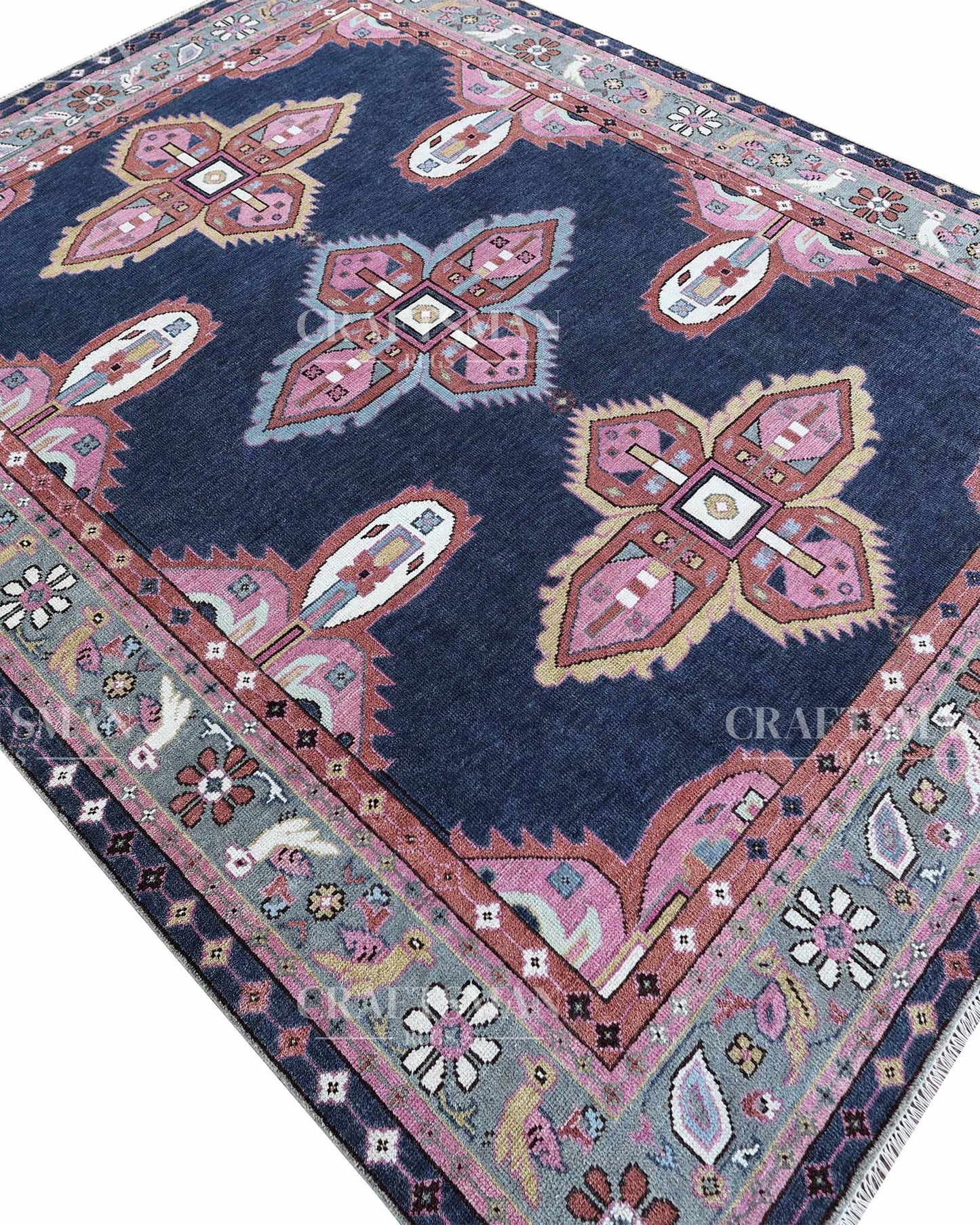 Solin Wool Hand-Knotted Oushak-Inspired Rug