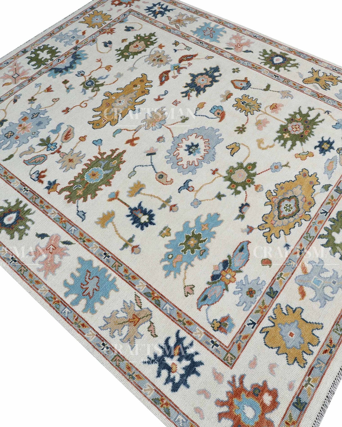 Solin Wool Hand-Knotted Oushak-Inspired Rug