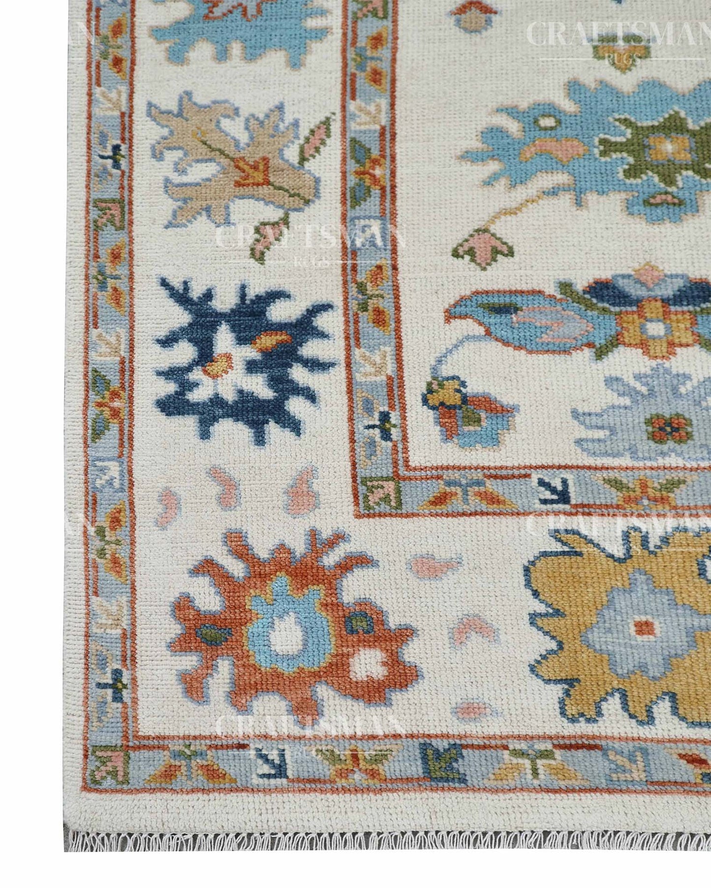 Solin Wool Hand-Knotted Oushak-Inspired Rug